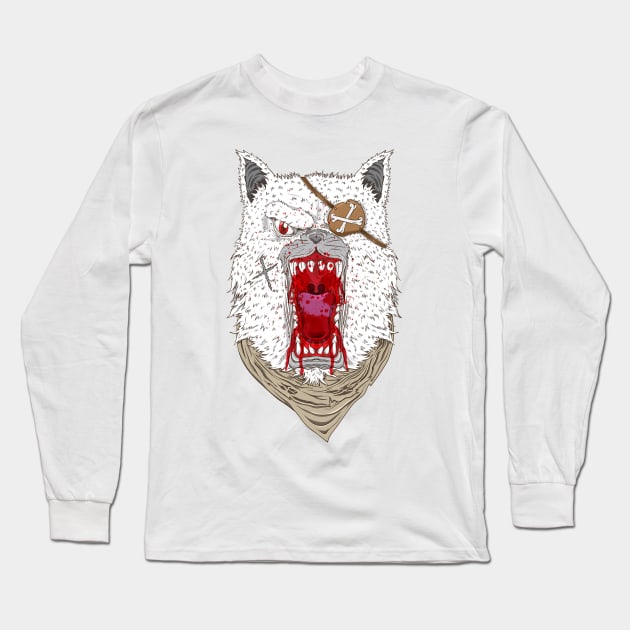 Bloody Wolf Long Sleeve T-Shirt by ginanperdana